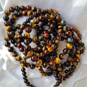 Bracelet made of hawk&#39;s eye, tiger&#39;s eye, bull&#39;s eye - natural stone