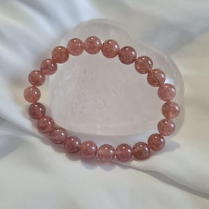 Strawberry Quartz Bracelet - Natural Stone