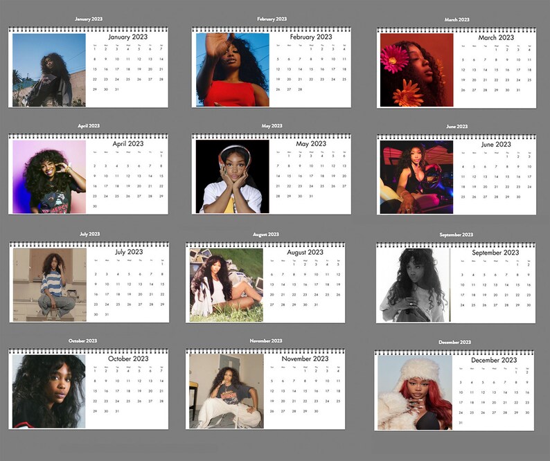 2023 SZA Calendar 2023 Desk Calendar Celebrity Calendar Etsy Israel