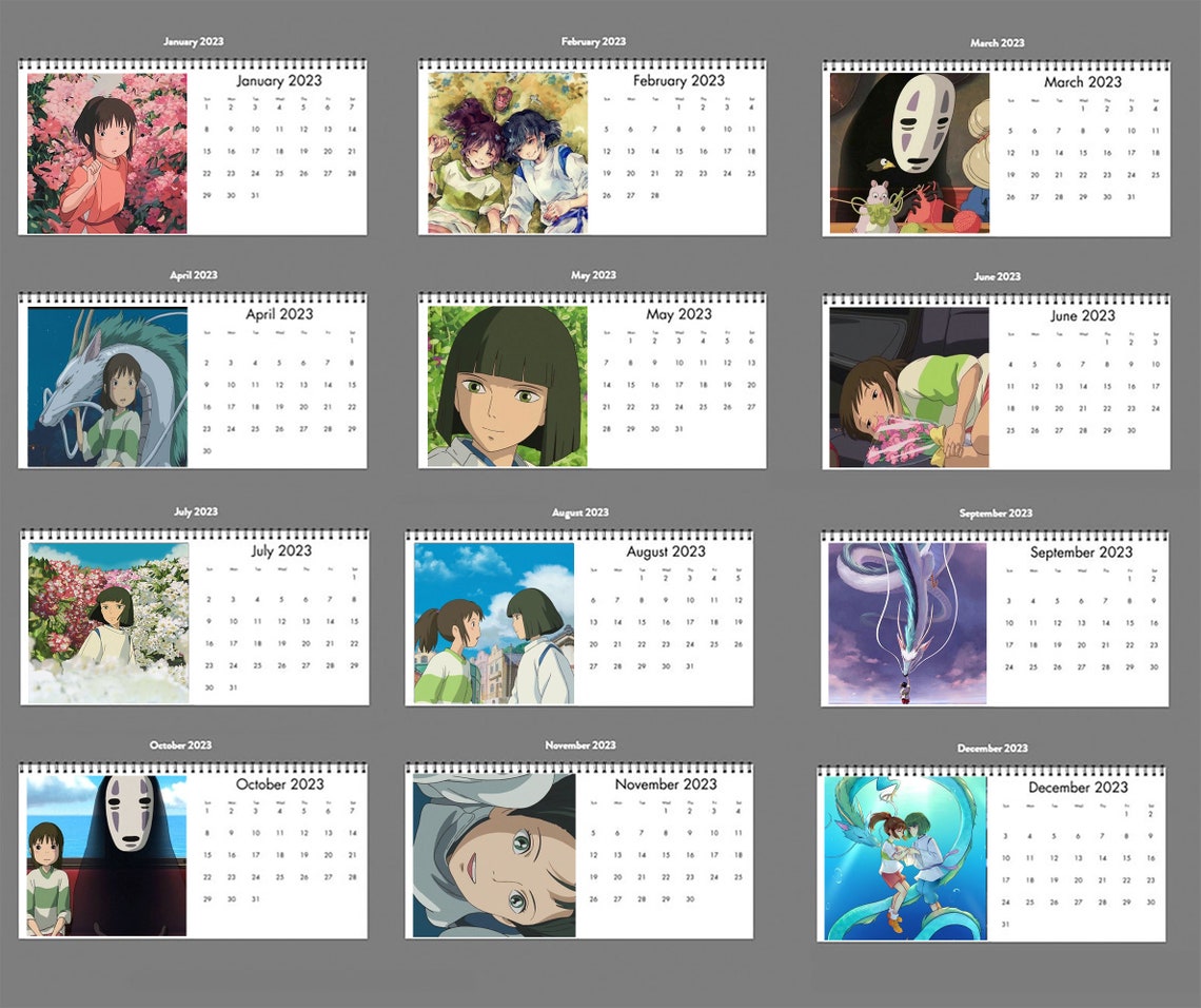 2023 Studio Ghibli Calendar 2023 Desk Calendar Celebrity Etsy Hong Kong
