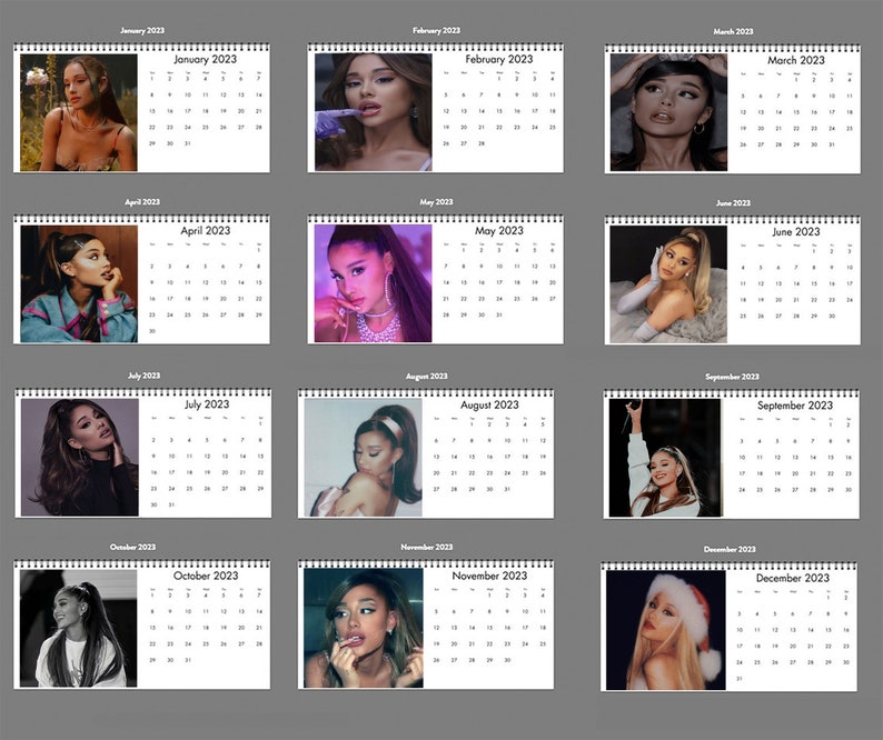 2023 Ariana Grande Calendar 2023 Desk Calendar Celebrity Etsy Hong Kong