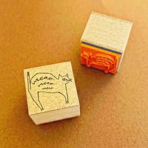 White Cat | Rubber Stamp Kinotorico Collections, Made in Japan