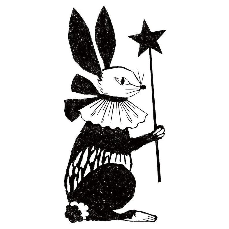 Star Rabbit | Rubber Stamp Kinotorico Collections, Made in Japan - Etsy