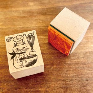 Whipped Cream Cat | Rubber Stamp Kinotorico Collections, Made in Japan