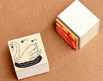 White Swan | Rubber Stamp Kinotorico Collections, Made in Japan