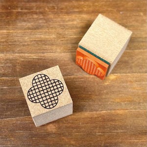 Plus-shaped flower | Rubber Stamp Kinotorico Collections, Made in Japan