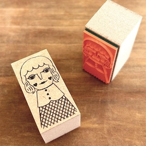 Girl | Rubber Stamp Kinotorico Collections, Made in Japan