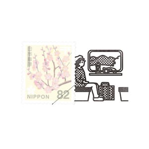 Greetings from my journey | Kitte no Kobito Rubber Stamp, Made in Japan