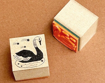 Black Swan | Rubber Stamp Kinotorico Collections, Made in Japan