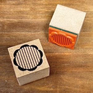 Floral stripe | Rubber Stamp Kinotorico Collections, Made in Japan
