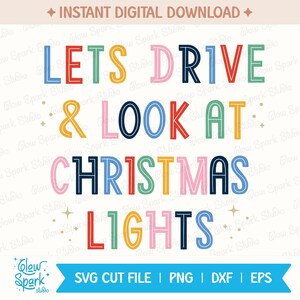 Christmas Lights Svg Cut File, Cute Modern Christmas Song Svg, Minimalist Holiday Png, Digital File For Sweatshirts, Shirts, Tote Bags, Mugs