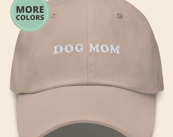 Dog Mom Embroidered Hat, Mother's Day Gift for Dog Mom, Dog Lover Gift, Dog Mama Cap, Dog Mom Birthday Gift, Hats for Women, Pet Lover Gifts