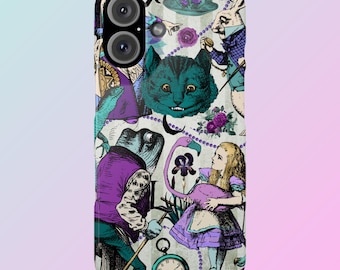 Vintage Alice in Wonderland Slim Phone Case, iPhone Models - Retro Fairy Tale Cover, Unique Gift Idea, iPhone 16, iPhone 15, iPhone 14