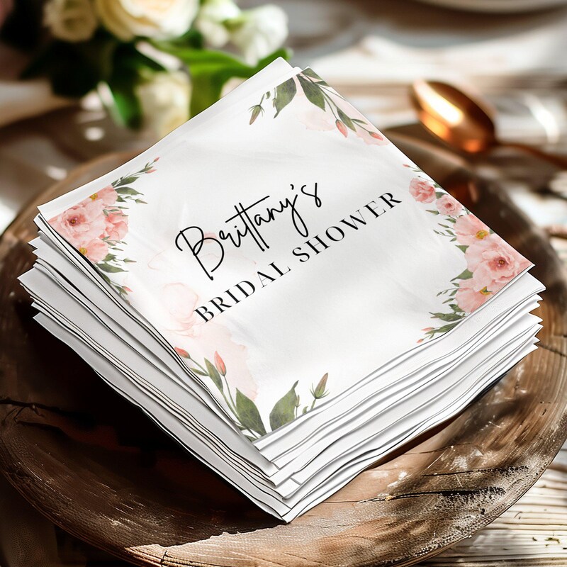 Personalized Bridal Shower Napkins