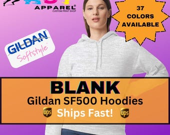 Unisex Softstyle Midweight Hoodie - Blank Fleece, DTF & Embroidery Ready