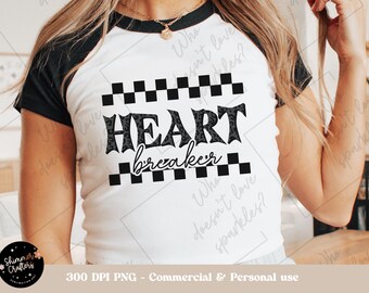 Retro Heart Breaker PNG - Valentine's Day Sublimation Design (Digital Download)
