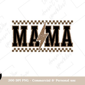 Mama Leopard Print PNG SVG Design - Trendy Mama Varsity PNG - Retro Mama png - Sublimation Designs for Shirts - Funny Mama Digital File