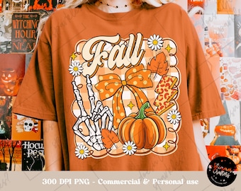 Retro Spooky Season PNG: Preppy Halloween Ghost Design (Digital Download 300 DPI)