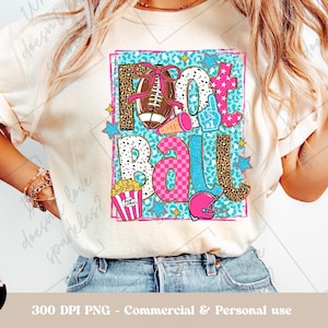 Football Coquette PNG - Brushstroke Football PNG - Game Day Football PNG - Football Mama png - Football Bow png