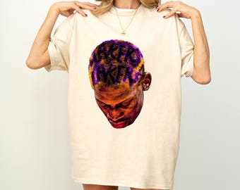 Dennis Rodman T-Shirt - Vintage Style Cotton Tee for Basketball Fans