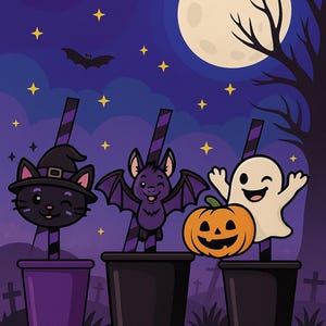 2025 Halloween Stanley straw toppers