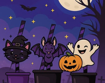 2025 Halloween Stanley straw toppers