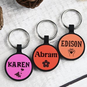 Round Shape Silicone Dog Tags,Personalized Dog ID Tags, Silicone Dog Tags, Silent Dog Tag, Dog Tags for Dogs, Soundless/Quiet Dog Tag