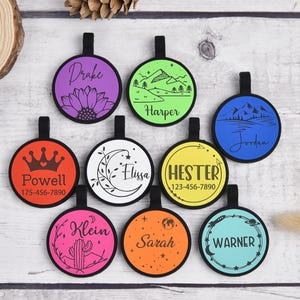 Personalized Silicone Dog Tag, Engraved Pet/Dog/Cat Tag Dog Tag, Pet Tags, Cat TagsSoundless Dog Tag, Custom Soundless Pet ID Tag