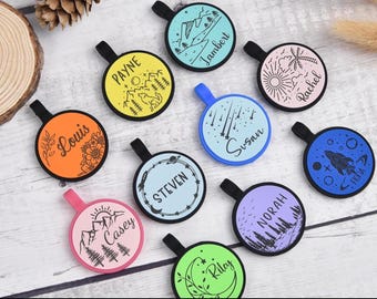 Custom Dog Tag for Dogs,Engraved Silicone Dog Tag, Soundless Tag, Round Shaped Silent Dog Tag, Personalized Silent Dog Tag, Engraved Dog Tag