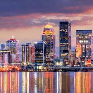 Louisville Kentucky Skyline Panorama On the Ohio River Fleece