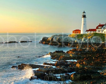 Portland Head Light no. 2 - AWARD WINNING photograph - signed by artist - Maine coast lighthouse