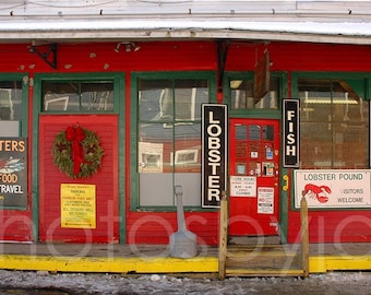 Old Port Eatery - signed original photograph - rustic seafood storefront