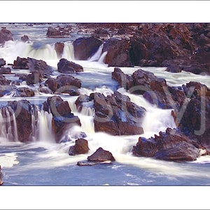 Great Falls - 12 x 36 Photographic Panorama Print - Virginia - Maryland waterfall