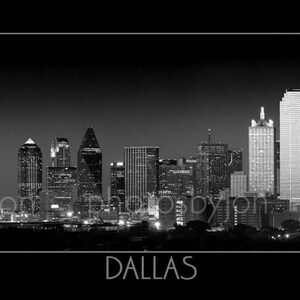 Dallas Skyline at DUSK Panoramic Print Panorama Poster Photo Picture - Etsy