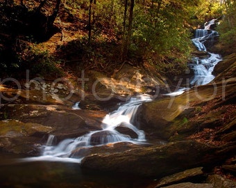 Roaring Fork Falls - 8x12 signed and numbered original photograph, cascading Appalachian waterfall