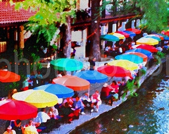 SPECIAL PRICE... los colores bello del rio - 8 x 12 signed original photograph San Antonio Riverwalk