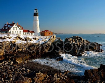 Portland Head Light, Maine Lighthouse - signed by artist original Fine Art photograph