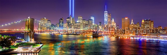 Brooklyn Bridge ツインタワー アート LEDライト付き Brooklyn Bridge