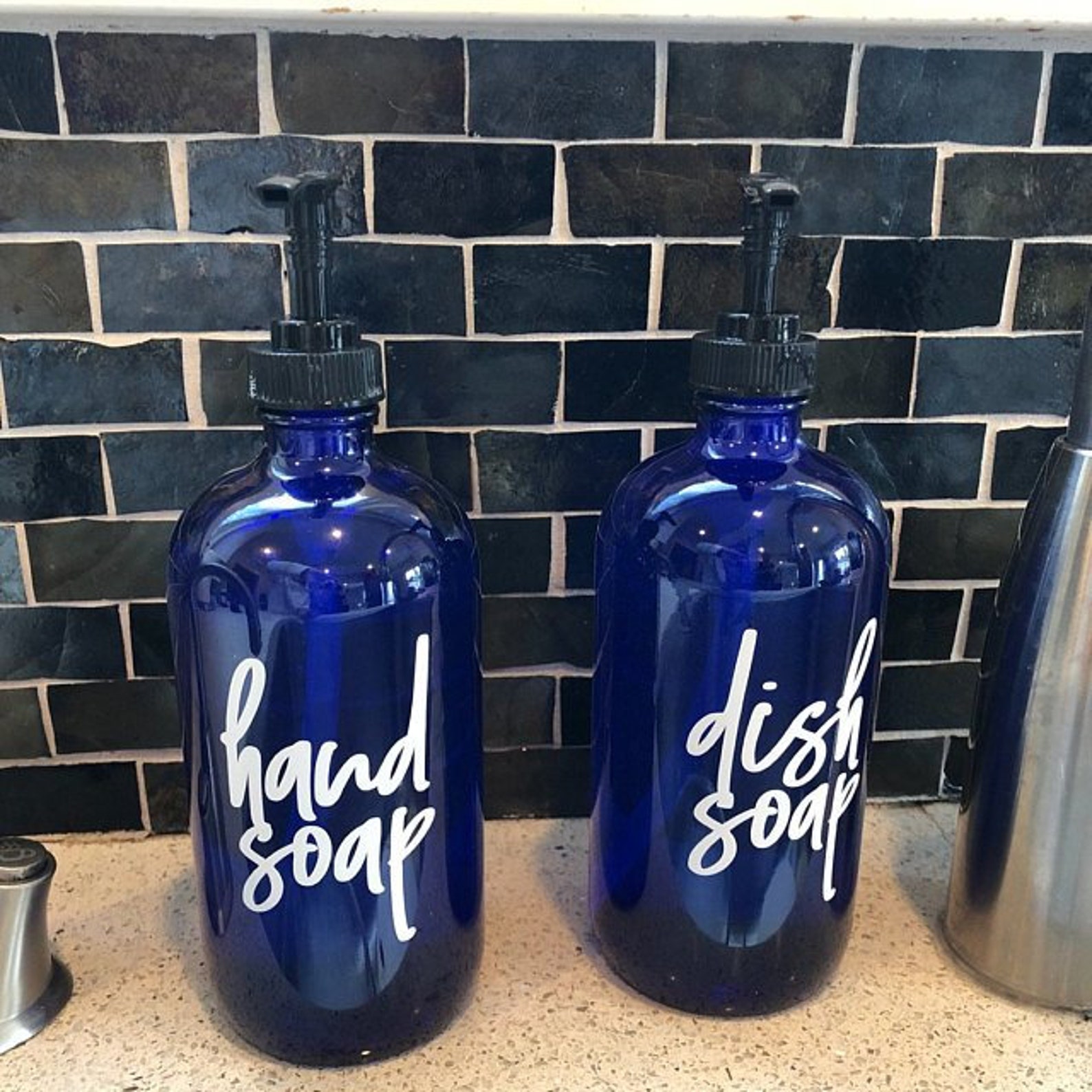 Hand Soap and Dish Soap Dispenser Bottle Decals Set of 2 Etsy