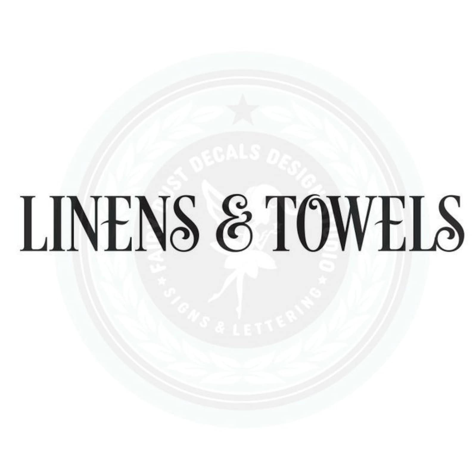Linens and Towels Decal Bathroom Closet Door Sign Sticker Etsy