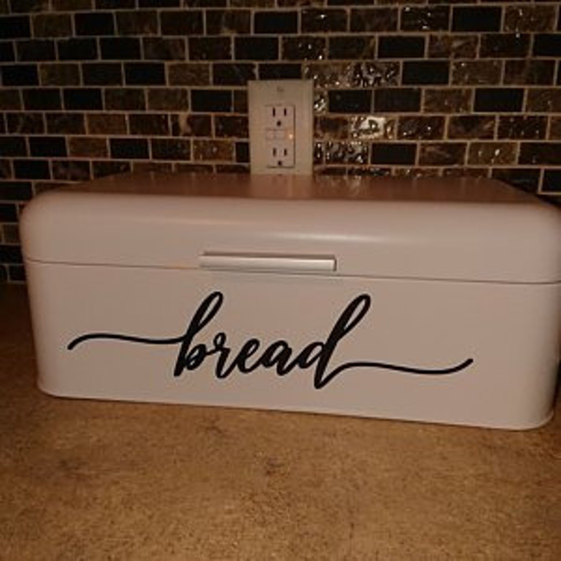 Bread Box Decal computer cut vinyl decal for bread storage Etsy