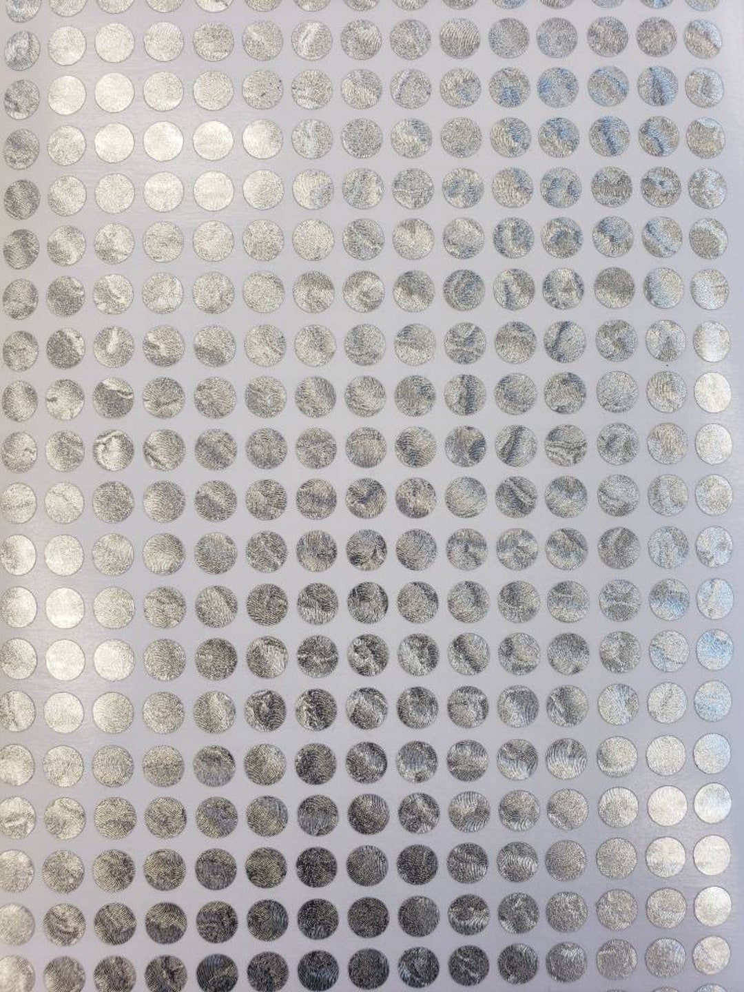 Silver Dots Sticker Sheet, Set of 368 Silver Metallic Polka Dot Vinyl ...