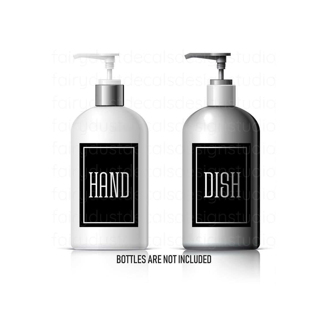 Hand Soap and Dish Soap dispenser bottle decals set of 2 Etsy
