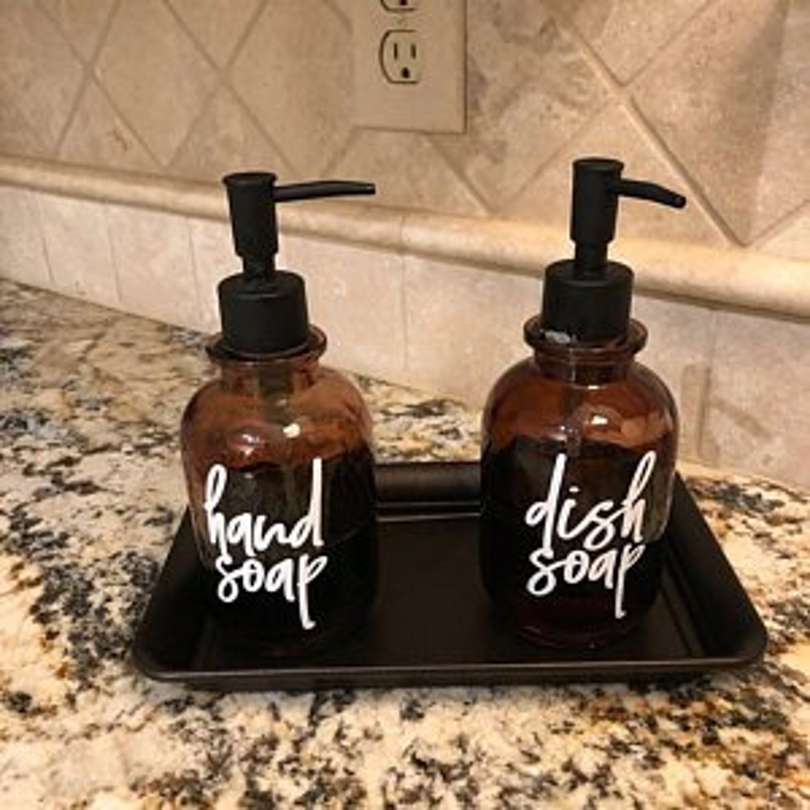 Hand Soap and Dish Soap Dispenser Bottle Decals Set of 2 Etsy