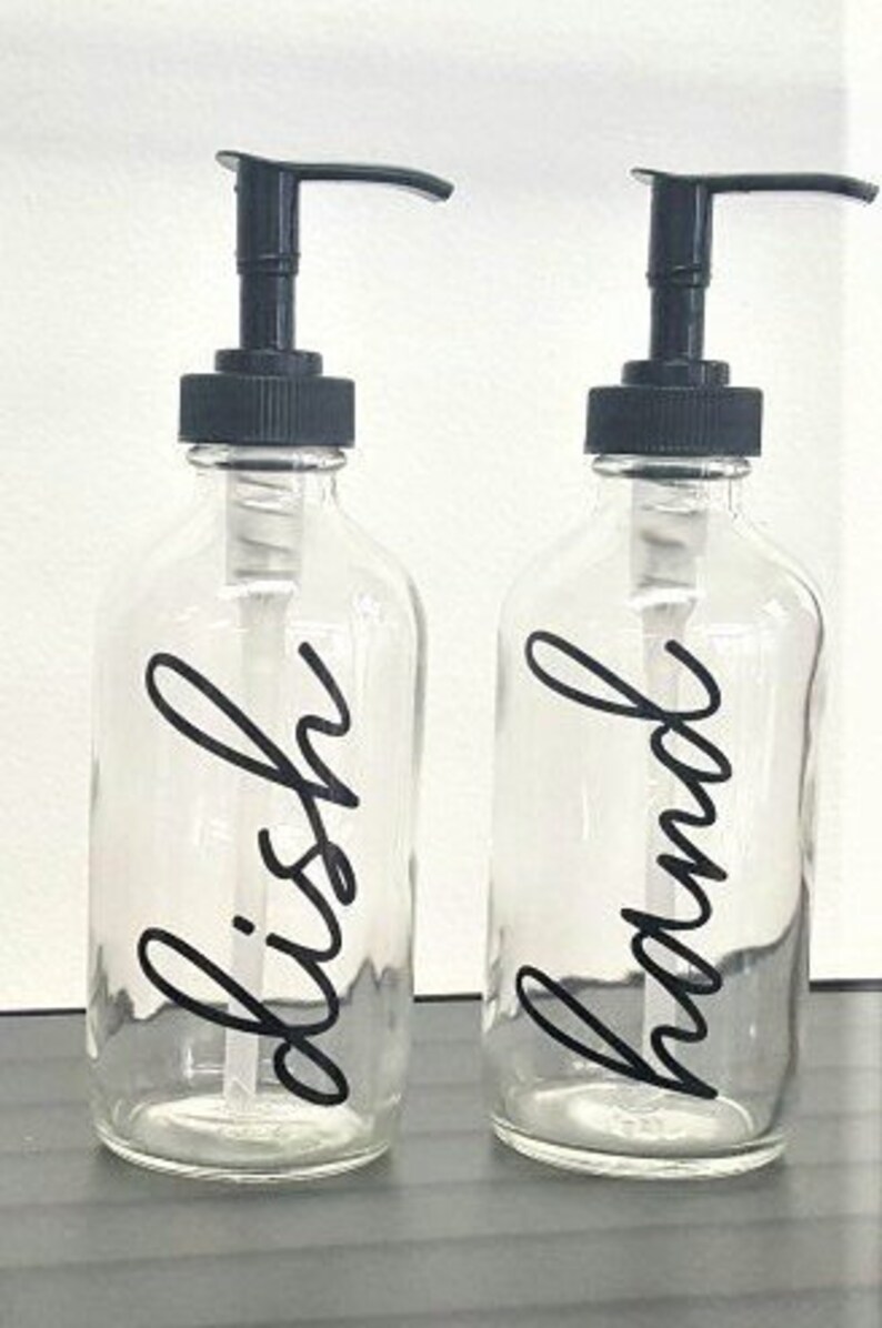 Hand Soap Dish Soap Label for bottles Vinyl Decal script Etsy