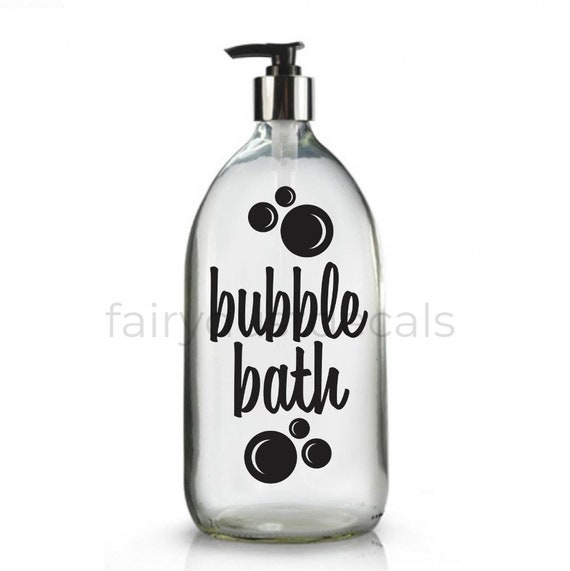 bubble bath soap label