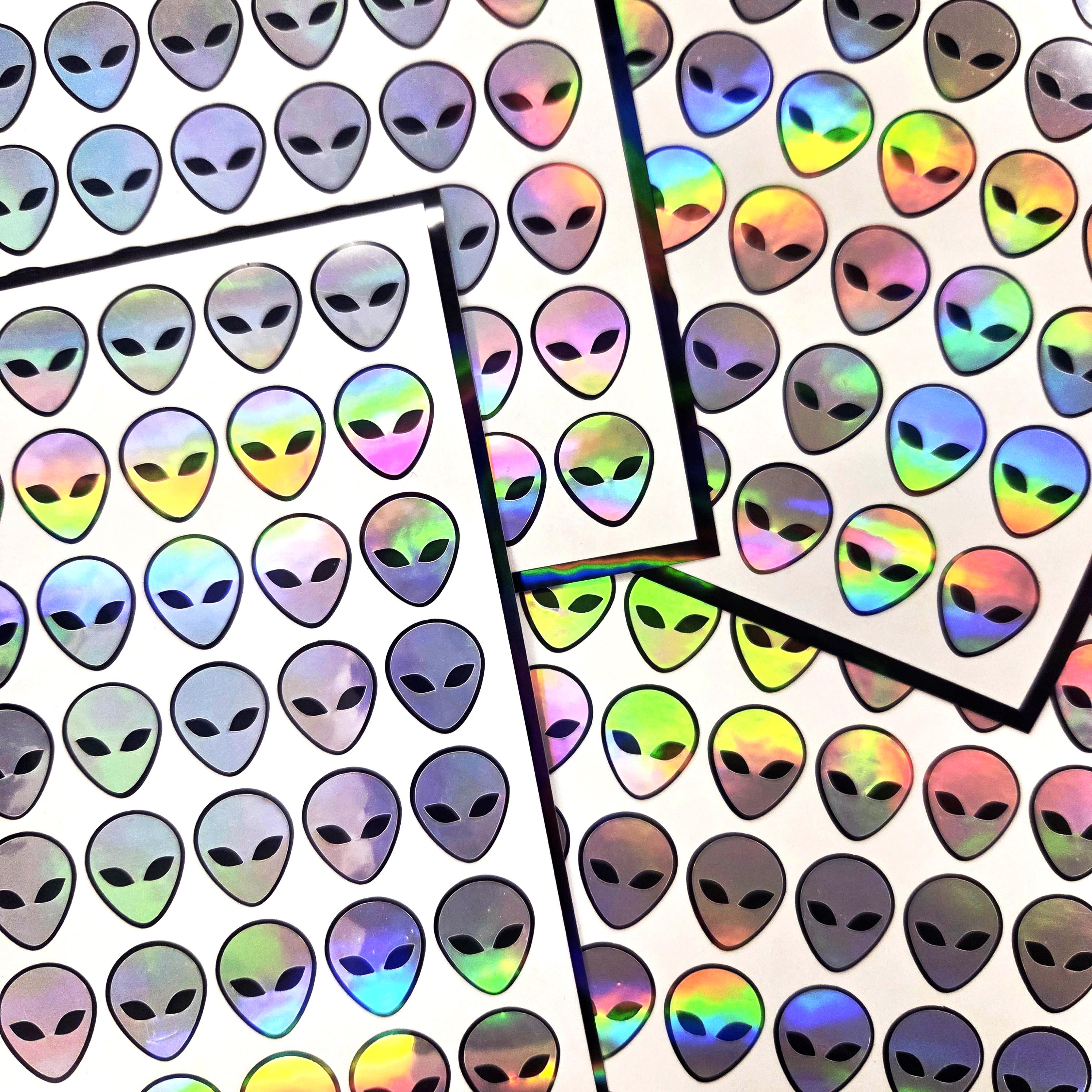 Alien Head Stickers, Sheet of 42 Vinyl Decals - Etsy