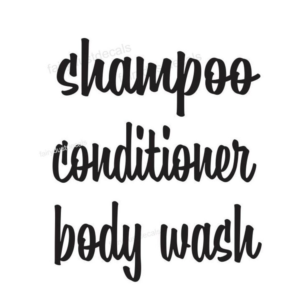 Shampoo Conditioner Body Wash Label Set, Soap Dispenser Bottle Vinyl