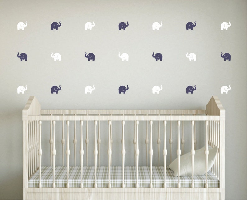 elephant wall decal mini size decal elephant nursery vinyl | etsy