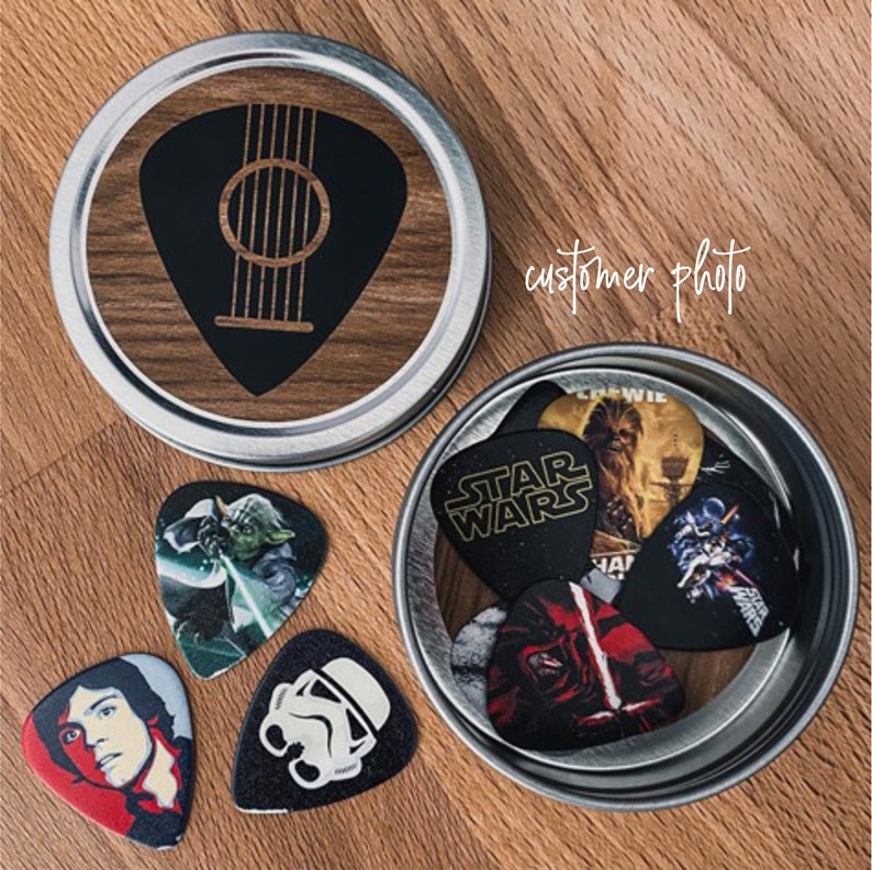 Guitar Pick Holder Acoustic Guitar Pick Container Six String Etsy